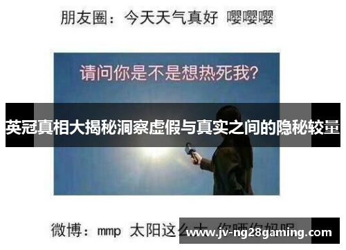 英冠真相大揭秘洞察虚假与真实之间的隐秘较量